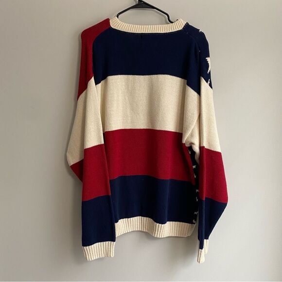 Vintage Old Glory American Flag Knitted Grandpa Sweater - Picture 6 of 6